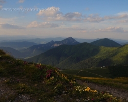 Evening view of the paths of the Veľký Krivaň to Rozsutec