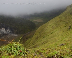 Still look back and leave*taking with La Soufriere volcano, the hot core and muddy crater lake.