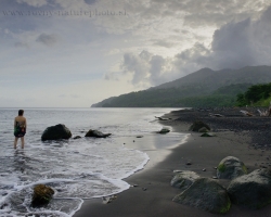 Smell of tropical air, a touch of black sand and Whispering Sea cares and Rays in the Sky - The Caribbean